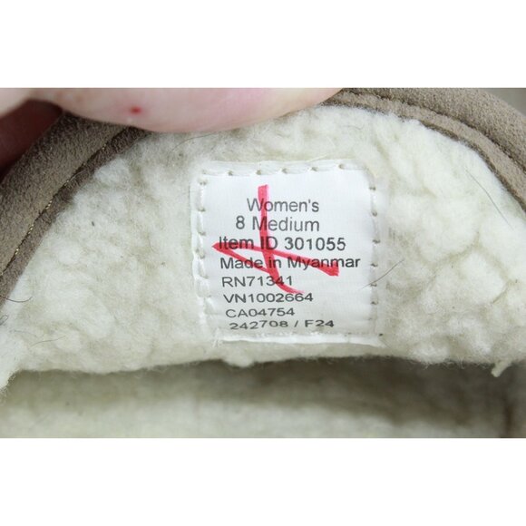 LL Bean Mountain Slippers Moccasin Dark Cement Size 8 M - Picture 8 of 9